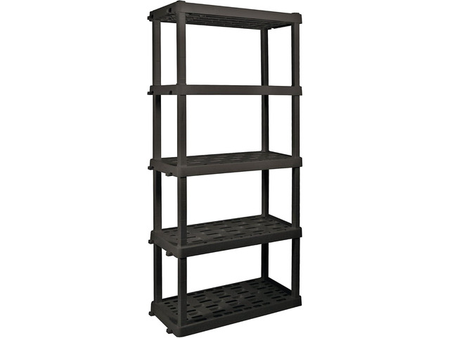 Oskar 5-Tier Storage Shelf, Interlocking Heavy Duty Shelving Unit, 750 lbs(18 x 36 x 73.8 inches), Multipurpose Organizer for Garage, Basement,...