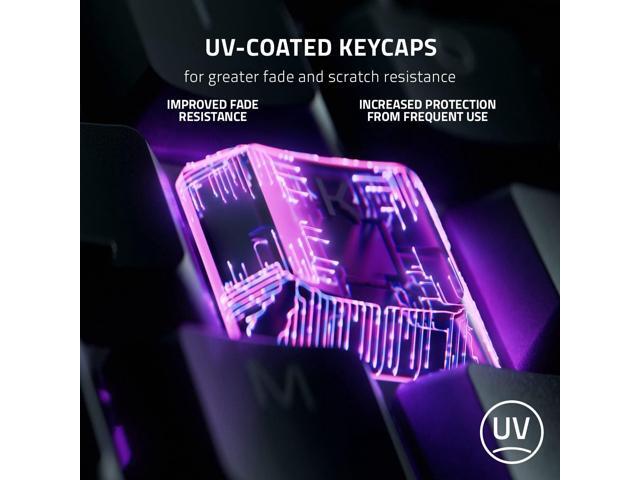 V3 Gaming Keyboard: Low Profile Keys - Mecha Membrane Switches - UV Coated Keycaps - Backlit Media Keys - 10 Zone RGB Lighting - Spill Resistant -...