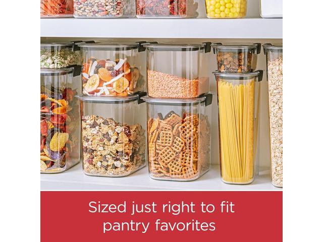 Rubbermaid Brilliance Pantry Food Storage Containers, Set of 4 (8 Pieces), BPA-Free, Clear, Airtight