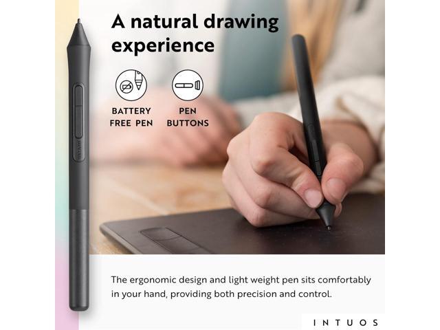 Wacom Intuos Small Bluetooth Graphics Drawing Tablet, 4 Customizable ExpressKeys, Portable for Teachers, Students and Creators, Compatible with...