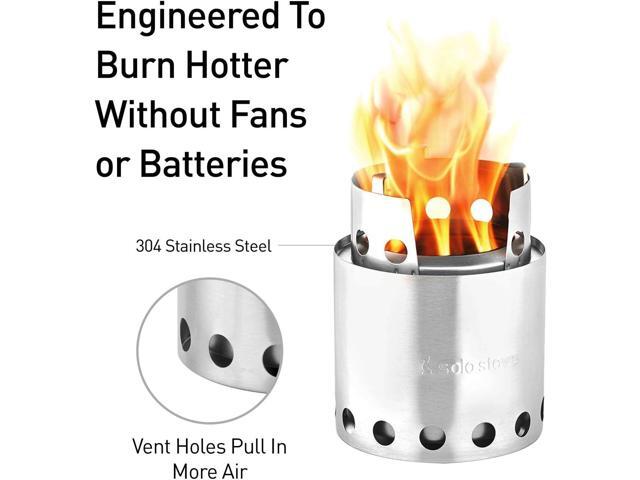 Solo Stove Lite - Portable Camping Hiking and Survival Stove Powerful Efficient Wood Burning and Low Smoke Gassification Rocket Stove for Quick...
