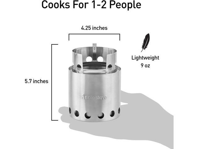 Solo Stove Lite - Portable Camping Hiking and Survival Stove Powerful Efficient Wood Burning and Low Smoke Gassification Rocket Stove for Quick...