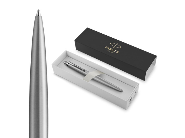 Jotter XL Monochrome Collection, Stainless Steel, Medium Point, Ballpoint Pen with Blue Ink, Silver - Smooth Writing, Signature Design, Stationary,...