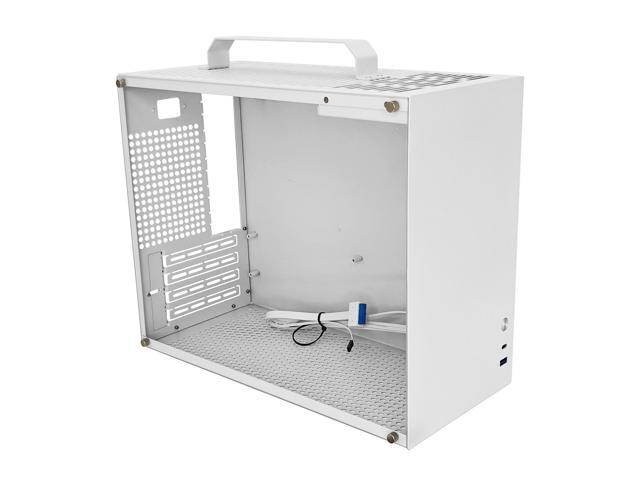 ALAMENGDA V500 Mini Portable M-ATX/ITX Computer Case, MINI-Tower CASE, Full Side Acrylic Transparent DIY Desktop Case with handle, Support 320MM...