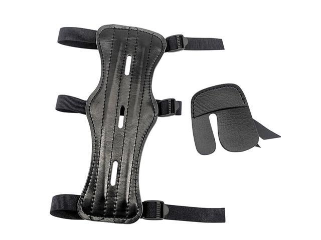 Archery Arm Guard Finger Guard Protector Leather Adjustable Bow Shooting Target