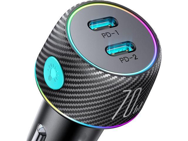 USB C Car Charger, 70W 2-Port Double Fast Type C Car Charger Adapter