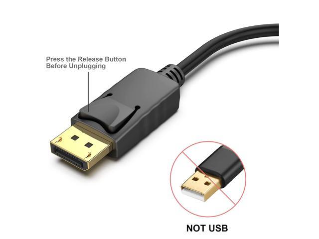 DisplayPort (DP) to HDMI Adapter, Gold-Plated Uni-Directional Display Port PC to HDMI Screen Converter (Male to Female)