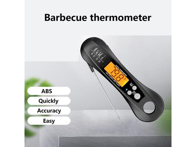 Lightning Instant Read Meat Thermometer, Calibratable Kitchen Food Thermometer with Display Cooking Thermometer for Oil Deep Fry Smoker BBQ Grill