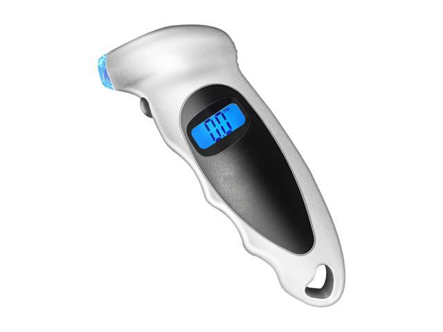 Digital Tire Pressure Gauge, 150PSI 4 Setting for Cars, Trucks and Bicycles, Backlit LCD and Anti-Skid Grip