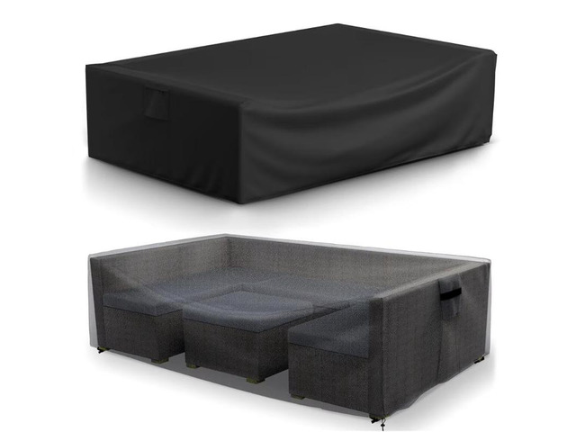 Rectangular Patio Furniture Set Cover, HeavyDuty Oxford Fabric Outdoor Table & Chair Set Protector, Waterproof UVTear Resistant AllWeather Cover...