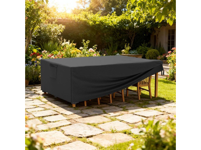 Rectangular Patio Furniture Set Cover, HeavyDuty Oxford Fabric Outdoor Table & Chair Set Protector, Waterproof UVTear Resistant AllWeather Cover...