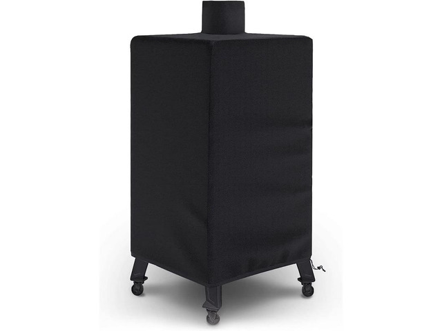 Vertical Smoker Cover, HeavyDuty Oxford Fabric Outdoor Electric Smoker Protector with Chimney Opening, Waterproof UVTear Resistant AllWeather BBQ...