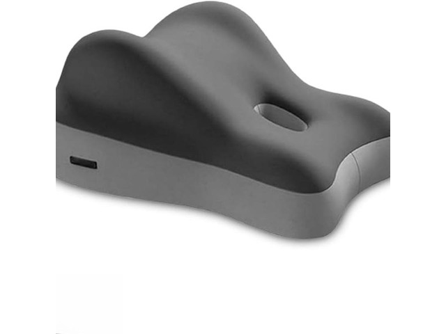 Grey Contoured Support Pillow, Ergonomic Memory Foam Cushion with Ventilation CutOut, Comfort Pressure Relief Pillow for Resting, Reading & Relaxing