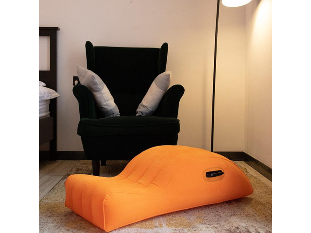 Plush Inflatable Body Pillow with Ultra-Soft Fluffy Surface, Comfort Support Cushion for Bed & Sofa, Beige Inflatable Pillow, Easy to Clean & Store
