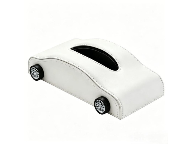 PU Leather Car Tissue Holder, Cool Sports Car Shape Tissue Box for Car Armrest & Dashboard, Stylish Automobile Interior Accessory for Vehicle...
