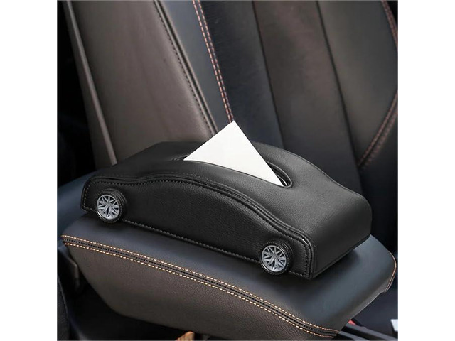 PU Leather Car Tissue Holder, Cool Sports Car Shape Tissue Box for Car Armrest & Dashboard, Stylish Automobile Interior Accessory for Vehicle...