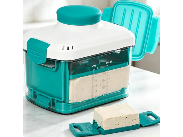 Tofu Press Maker, Automatic Tofu Water Remover with Measuring Scale, Multifunctional Tofu Presser for Homemade Tofu