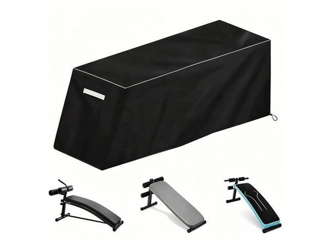 AllWeather Exercise Bench Protective Cover, Dustproof MoistureProof Fitness Equipment Cover with Handle and Drawstring