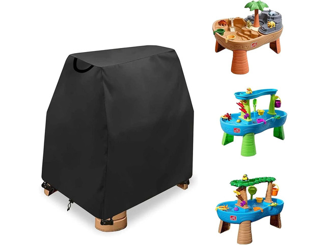 AllWeather Outdoor Children Play Table Cover, Windproof Dustproof Patio Sand Water Activity Toy Table Protective Cover