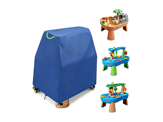 AllWeather Outdoor Children Play Table Cover, Windproof Dustproof Patio Sand Water Activity Toy Table Protective Cover
