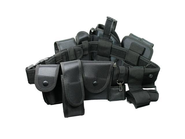 Black Tactical Nylon police Security Guard Duty Belt Utility Kit