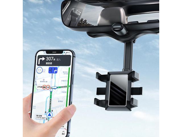 360° Car Rear View Mirror Mount Holder Stand for Apple iPhone Android Phone