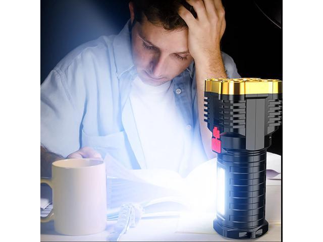 Super Bright LED Torch Flashlight+USB Rechargeable Tactical Camping Outdoor Lamp