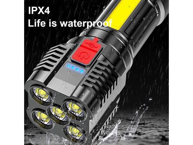 Super Bright LED Torch Flashlight+USB Rechargeable Tactical Camping Outdoor Lamp