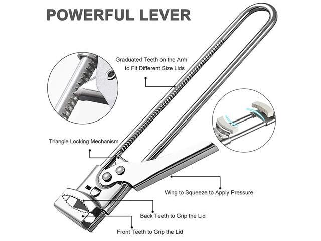 Adjustable Multifunctional Stainless Steel Can Opener Jar Lid Gripper Kitchen