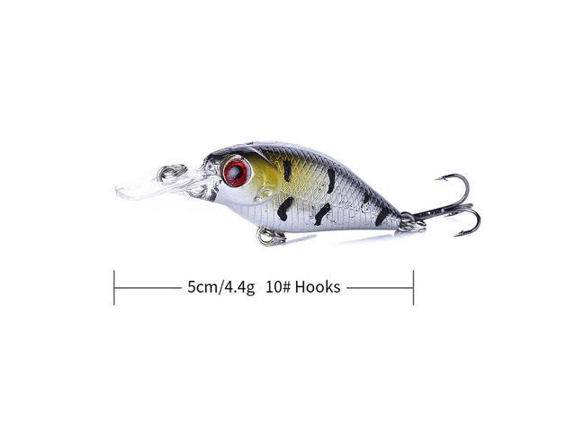 8pcs Lot Crankbaits 5cm/4.4g Minnow Fishing Lures Hook Tackle Hard Bait Wobbler