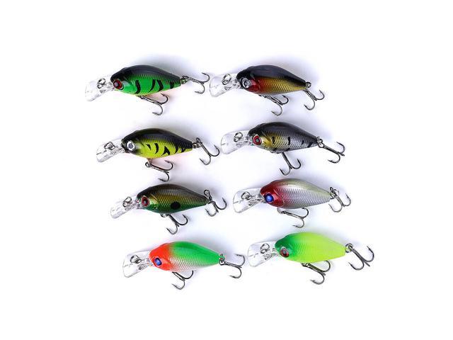 8pcs Lot Crankbaits 5cm/4.4g Minnow Fishing Lures Hook Tackle Hard Bait Wobbler