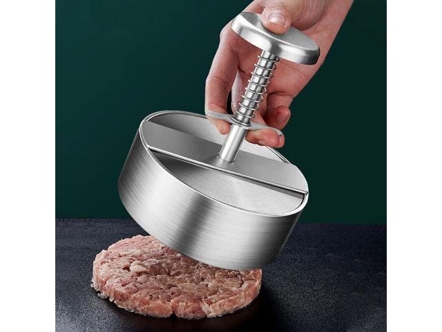 Patty Maker Press Stainless Non-Stick Round Manual Rice Ball Mold BBQ Hamburger