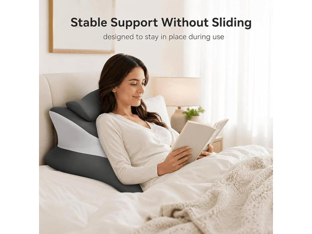 Memory Foam Multi-Functional Pillow Set with 1 Large Pillow & 1 Small Pillow, Ergonomic Stomach Sleeping Bed Pillow, Cool Breathable, Removable &...
