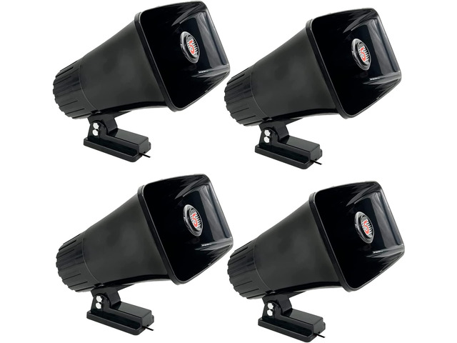 5 Core Outdoor Indoor PA Horn Speaker Waterproof and Loud 8' Power Horn 65W Peak Power 180 Degree Swiveling Adjustable Bracket Easy to Use Driver...