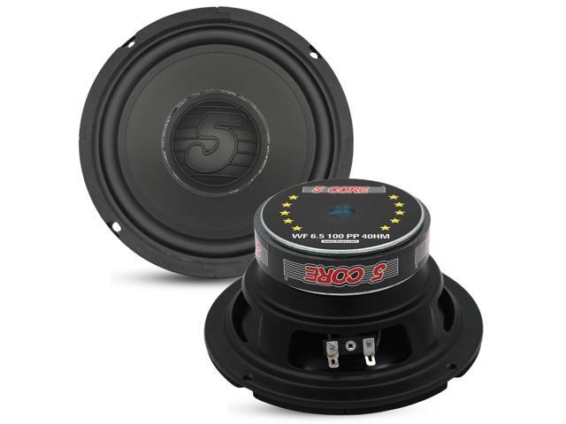 5 Core 6.5 Inch Woofer 100W Car Audio Subwoofer 4 Ohm Impedance Replacement Deep Bass Sub w 20 Oz Y30 Magnet Poly Cone Rubber Surround for Vehicle...