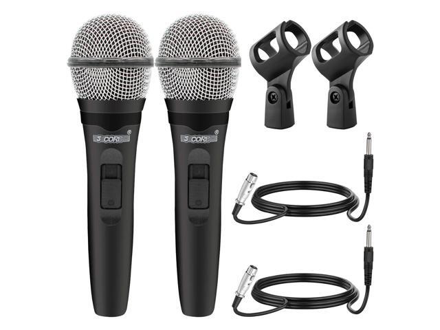 5 Core 2 Pack Dynamic XLR Microphone Handheld Vocal Studio Karaoke Mic Set