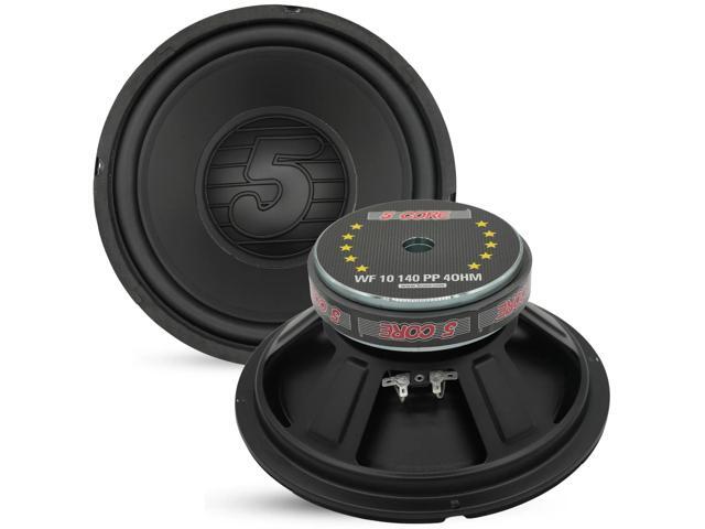 5 Core 10 Inch Woofer 300W Car Audio Subwoofer 4 Ohm Impedance Replacement Deep Bass Sub w 40 Oz Y30 Magnet Poly Cone Rubber Surround for Vehicle...