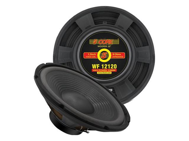 5 Core 12 Inch DJ Subwoofer Speaker 1200W Peak 8Ohm Audio Replacement Sub woofer