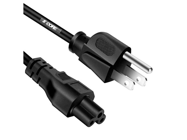 5 Core 200 character- 5 Core Standard Extra Long 10ft(3m) 3 Prong Non-Polarized AC Wall Power Cable/ Replacement Cord for Electronics, TV,...