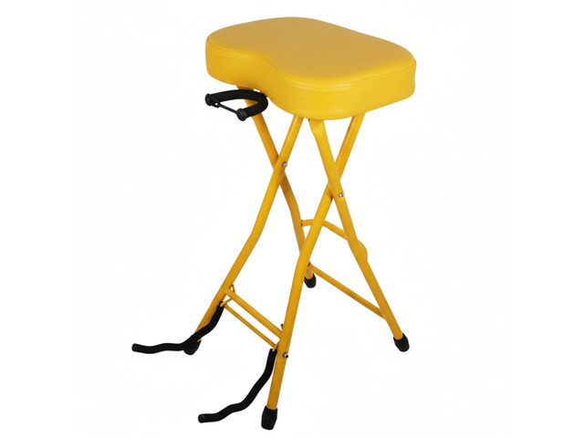 5Core Guitar Stool 3.15' Padded Chair Foldable Heavy Duty Music Seat Built in Foot Rest Guitar Stand