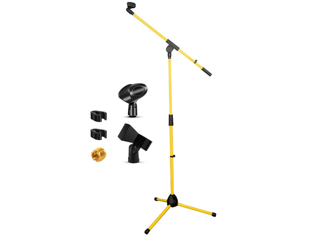5 Core Tripod Mic Stand Adjustable Holder Floor Microphone Boom Arm - MS 080 YLW