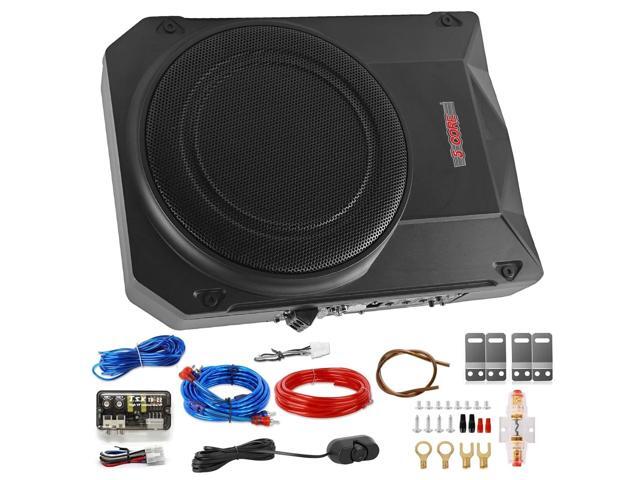 5 Core Inc. 10 inch Slim Under Seat Car Audio Subwoofer 800W Active Powered Under-Seat Built in Amplifier Truck Sub Woofer in Enclosure Box +...