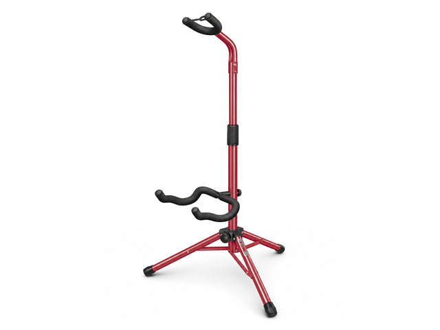 5 Core Guitar Stand Floor Adjustable Heavy Duty w Neck Holder Universal Supports for Acoustic Electric Classic Bass Instrument Folding Portable Red...