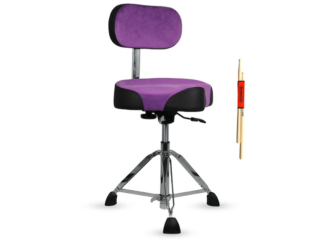 5 Core Drum Throne 4' Padded Seat w Backrest Airlift Adjustable Chair Ergonomic Drummer Stool