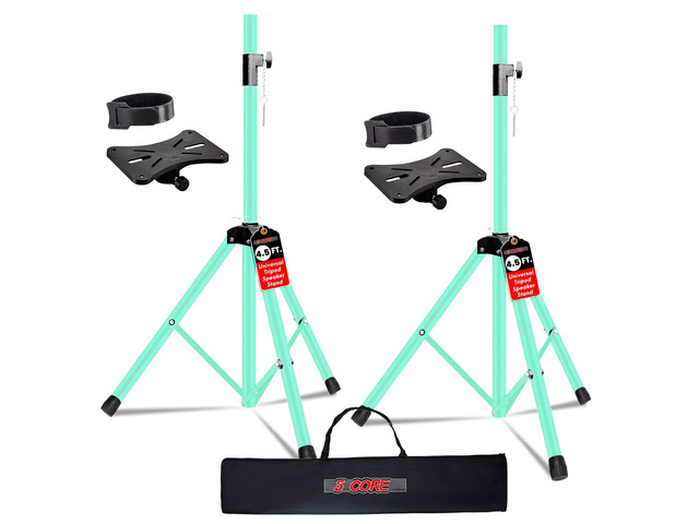 5 Core Speaker Stand Pair Height Adjustable 54' Heavy Duty PA DJ Tripod Studio Monitor Stands