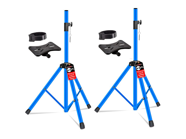 5 Core Speaker Stand Pair Height Adjustable 54' Heavy Duty PA DJ Tripod Studio Monitor Stands