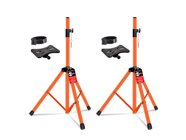5 Core Speaker Stand Pair Height Adjustable 54' Heavy Duty PA DJ Tripod Studio Monitor Stands