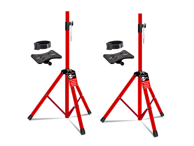 5 Core Speaker Stand Pair Height Adjustable 54' Heavy Duty PA DJ Tripod Studio Monitor Stands
