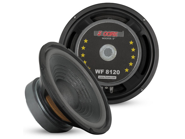 5 Core 8 Inch Car Woofer Audio 1000W 4Ohm Deep Bass Replacement Sub Woofer Loud Speaker System