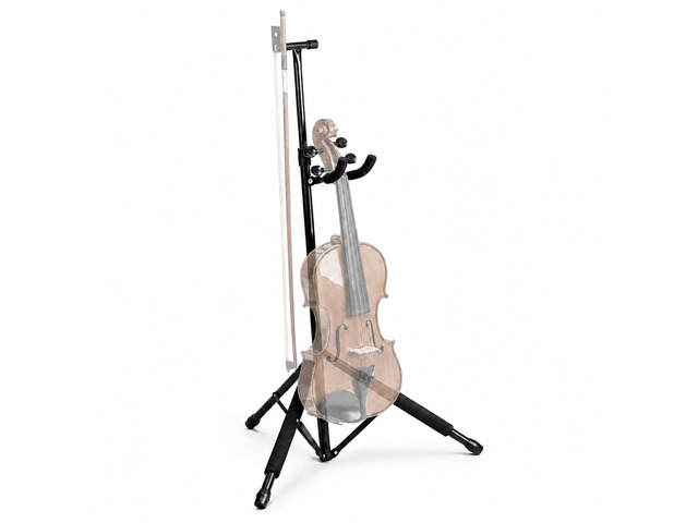 5 Core Violin Stand with Bow Holder Adjustable Heavy Duty Cello Banjo Mandolin Holder